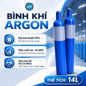 Bình khí argon 14 lít mới 100%
