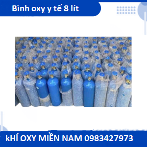 Bình oxy y tế 8 lít chính hãng