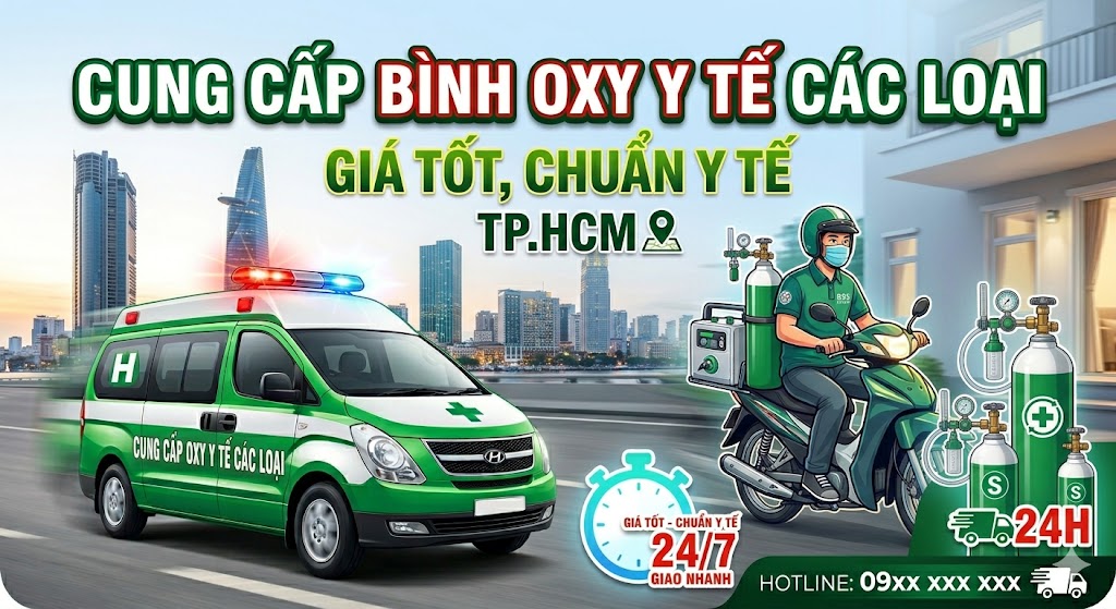 Bình oxy y tế chính hãng giao nhanh 247 -giá tốt