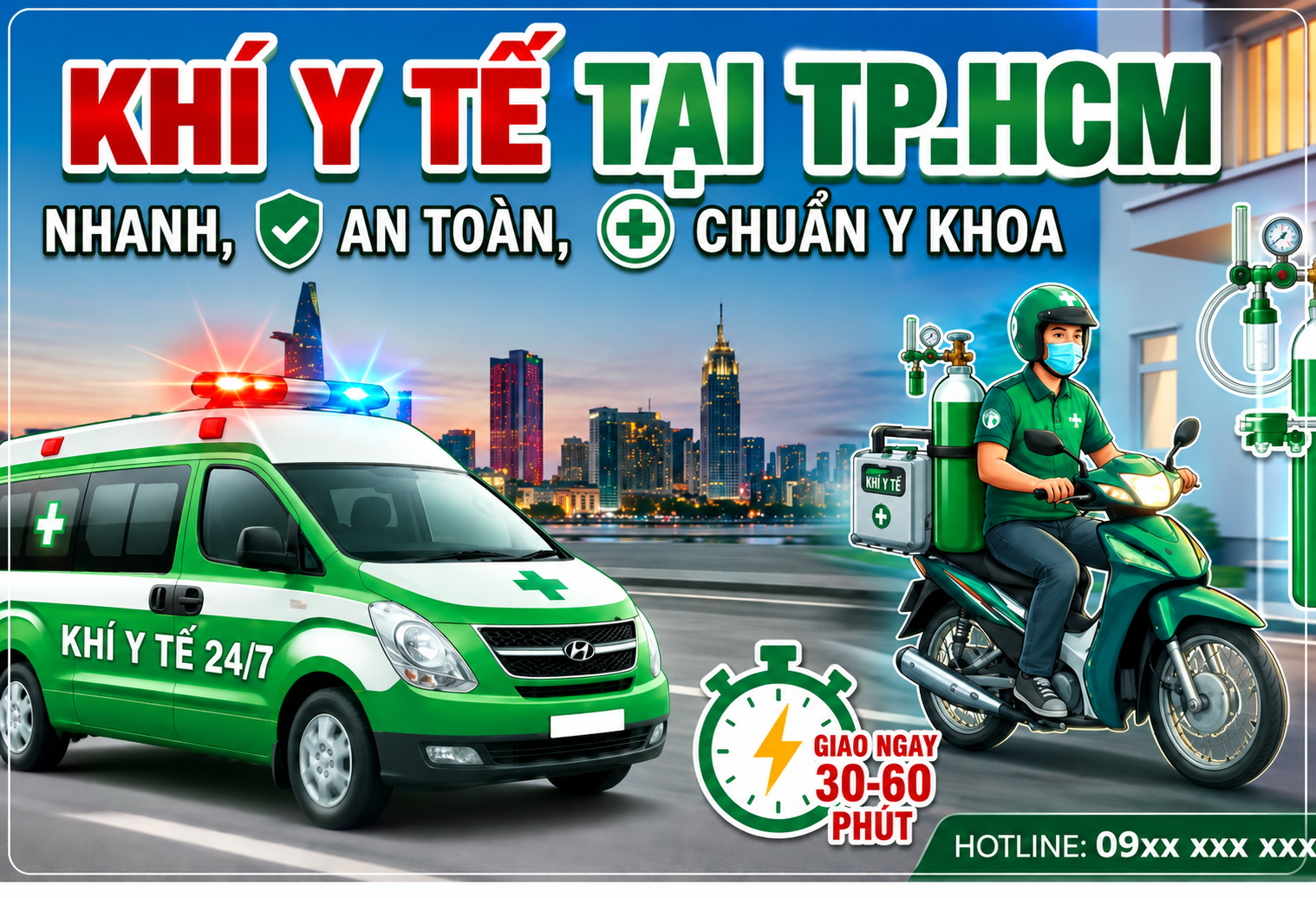 Khí y tế tại nha giao nhanh